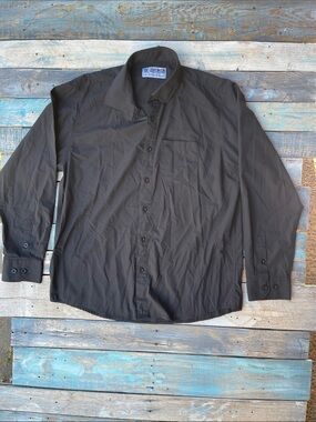 XX Dixxon Performance Bamboo Series Black Men's XL Long-Sleeve Button-Down Shirt